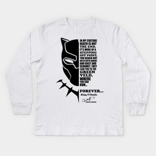 Chadwick Boseman Black Panther Quote Kids Long Sleeve T-Shirt